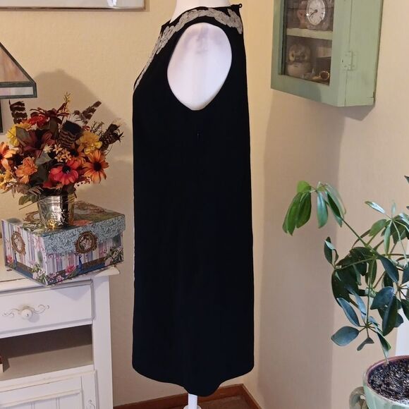 Tibi Black Embellished Dress. Whimsigoth. Embellished. Silk Embroiderey - Picture 5 of 14